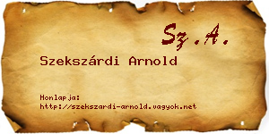 Szekszárdi Arnold névjegykártya